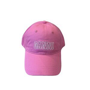 Ganni Pink Baseball Cap